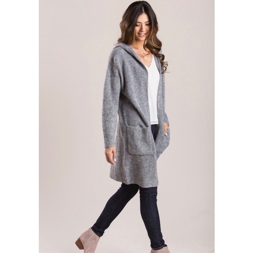 TOPSHOP Grey Cardigan Sweater